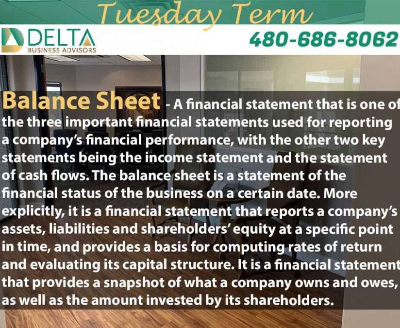 Delta Tuesday Term - Balance Sheet Business Sales and M&A Specialists