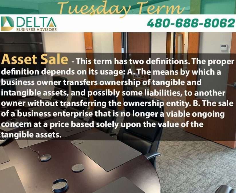 Delta Tuesday Term - Asset Sale Business Sales and M&A Specialists
